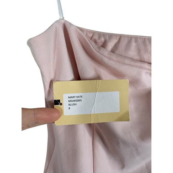 Katie May Mary Kate Gown Maxi Strapless Cutout Draped Formal Party Gala Blush 8 - Picture 6 of 9